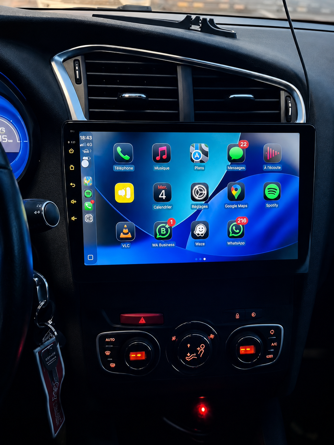 Écran CarPlay Citroën C4 / DS4 (2012-2016) — Spark Auto Image