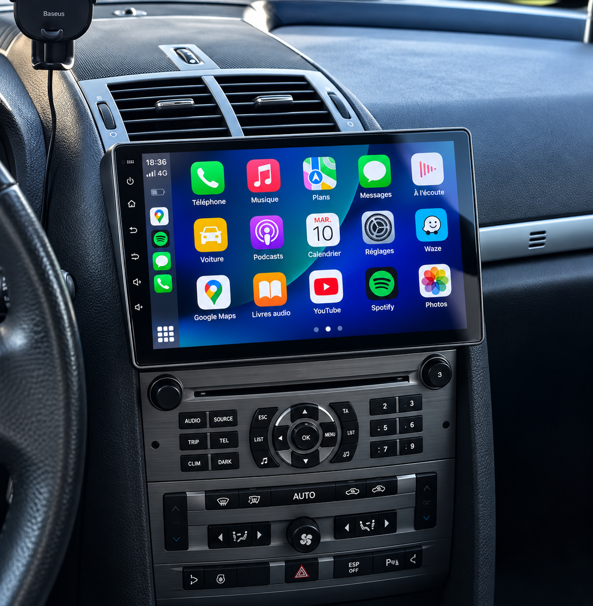 Écran CarPlay Peugeot 407 (2004-2011) — Spark Auto