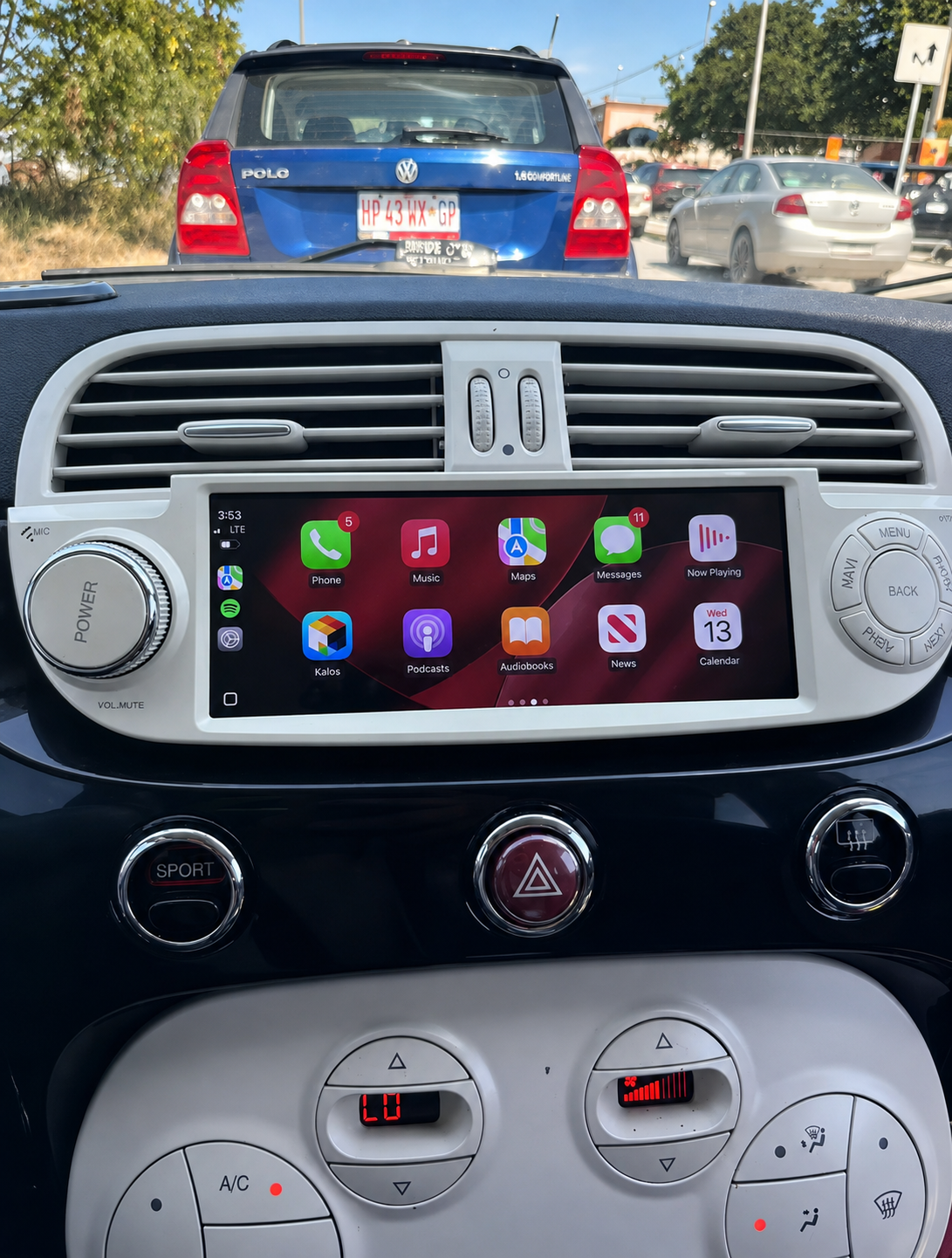 Écran CarPlay Fiat Abarth 500 (2007-2015) — Spark Auto Image