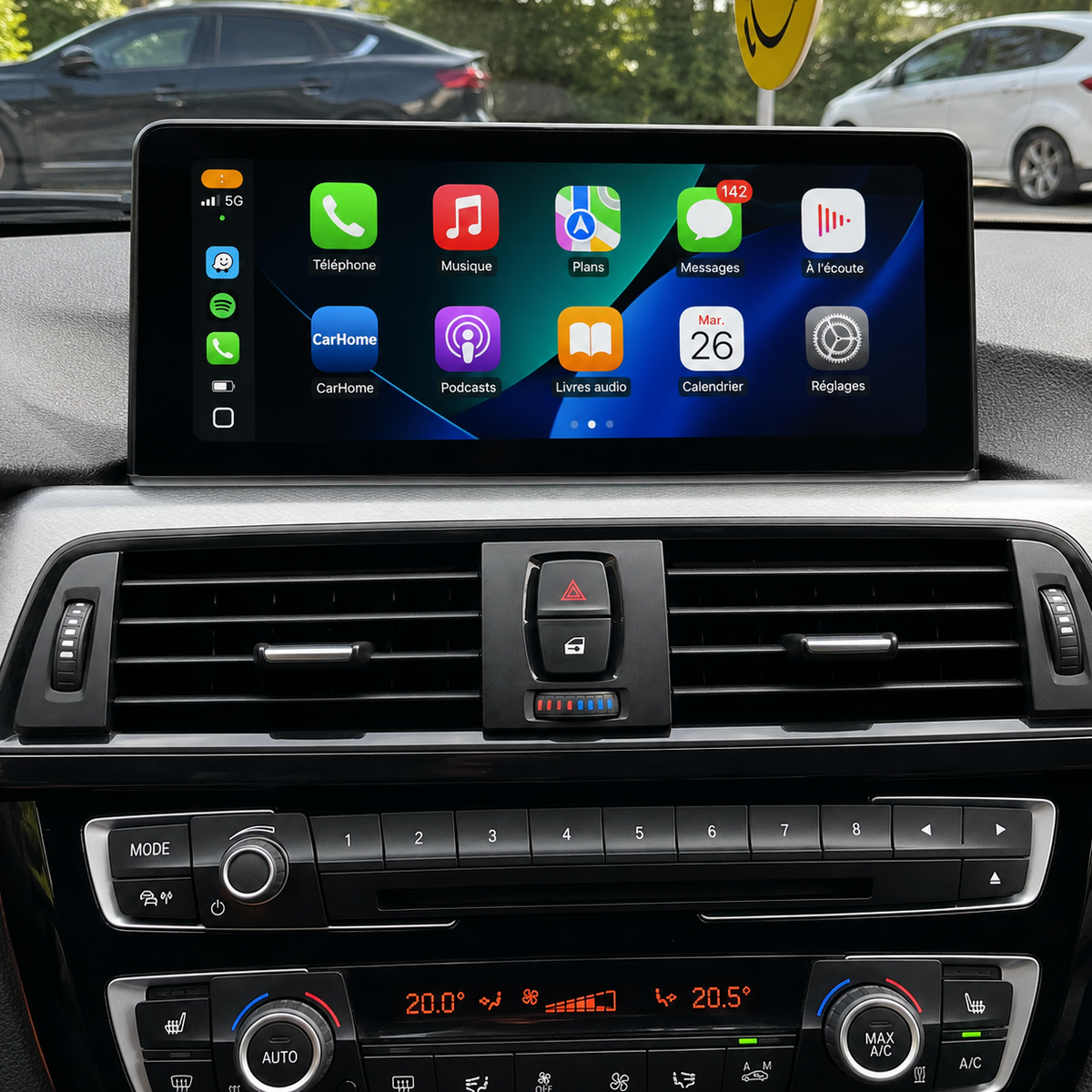 Écran CarPlay/Android BMW Serie 3/Serie 4 F30/F31/F32/F33/F34/F36(2011-2020) — Écran HD tactile sans fil