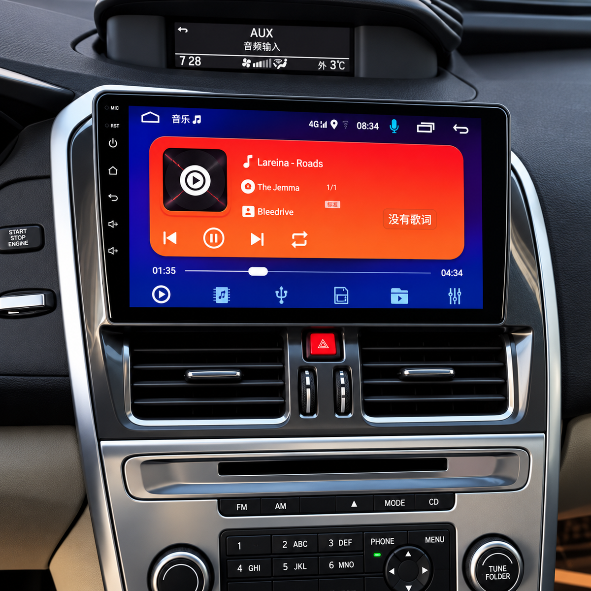 Écran CarPlay/Android Volvo XC60 (2008-2017) — Écran HD tactile sans fil