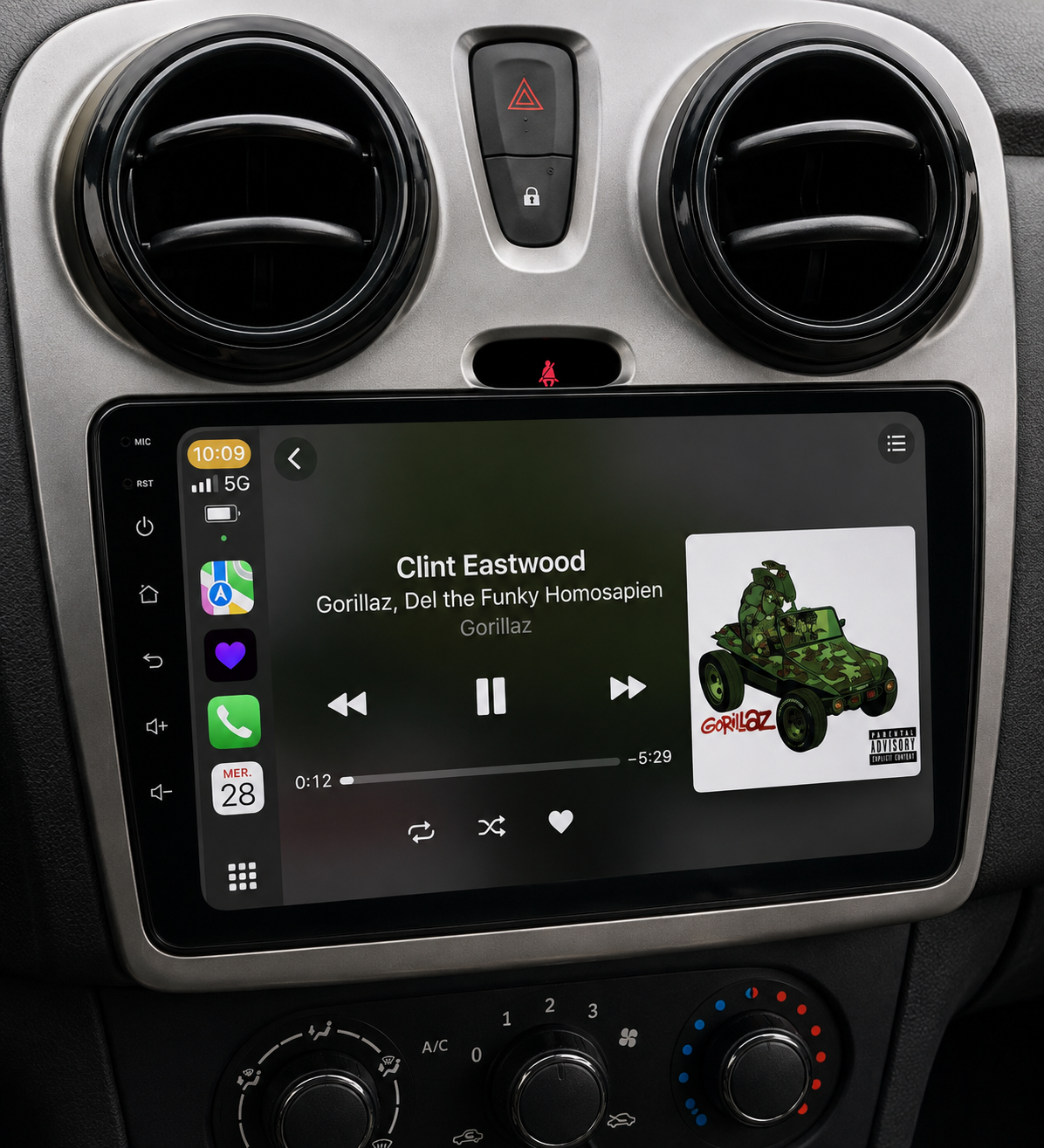 Écran CarPlay/Android Dacia Logan 2 (2012-2019) — Écran HD tactile sans fil