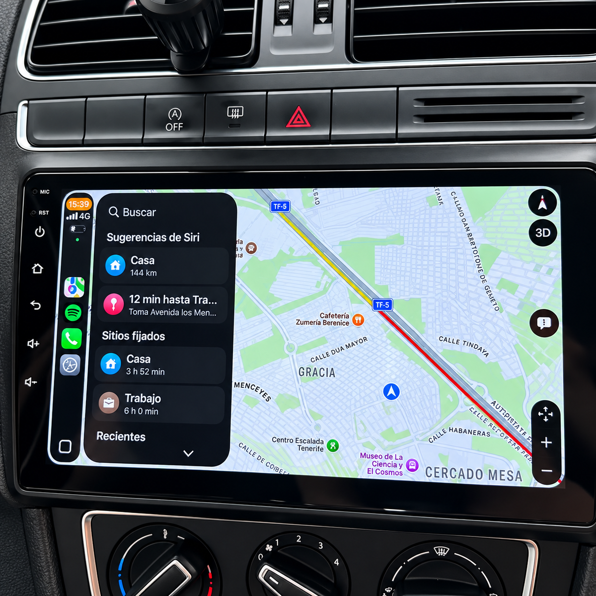Écran CarPlay/Android Volkswagen Polo 5 (2008-2020) — Écran HD tactile sans fil