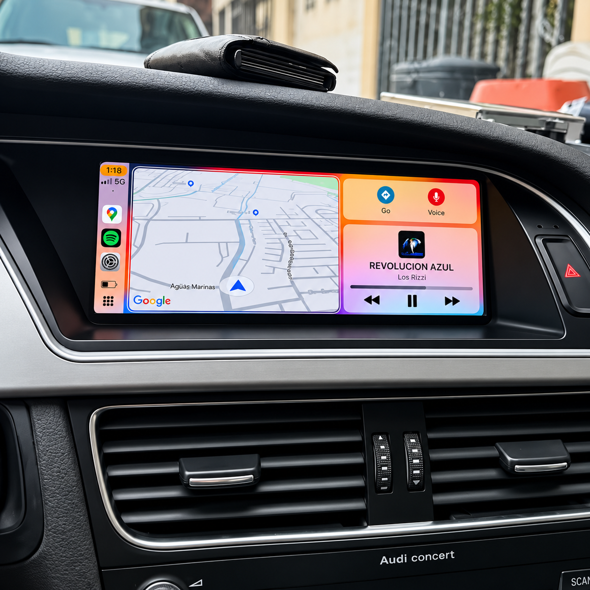 Écran CarPlay/Android Audi A5 (2008-2016) — Écran HD tactile sans fil