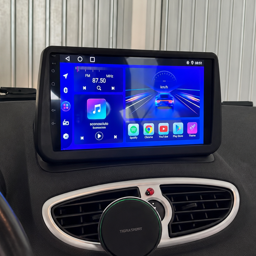 Écran CarPlay/Android Renault Clio 3 (2005-2014) — Écran HD tactile sans fil