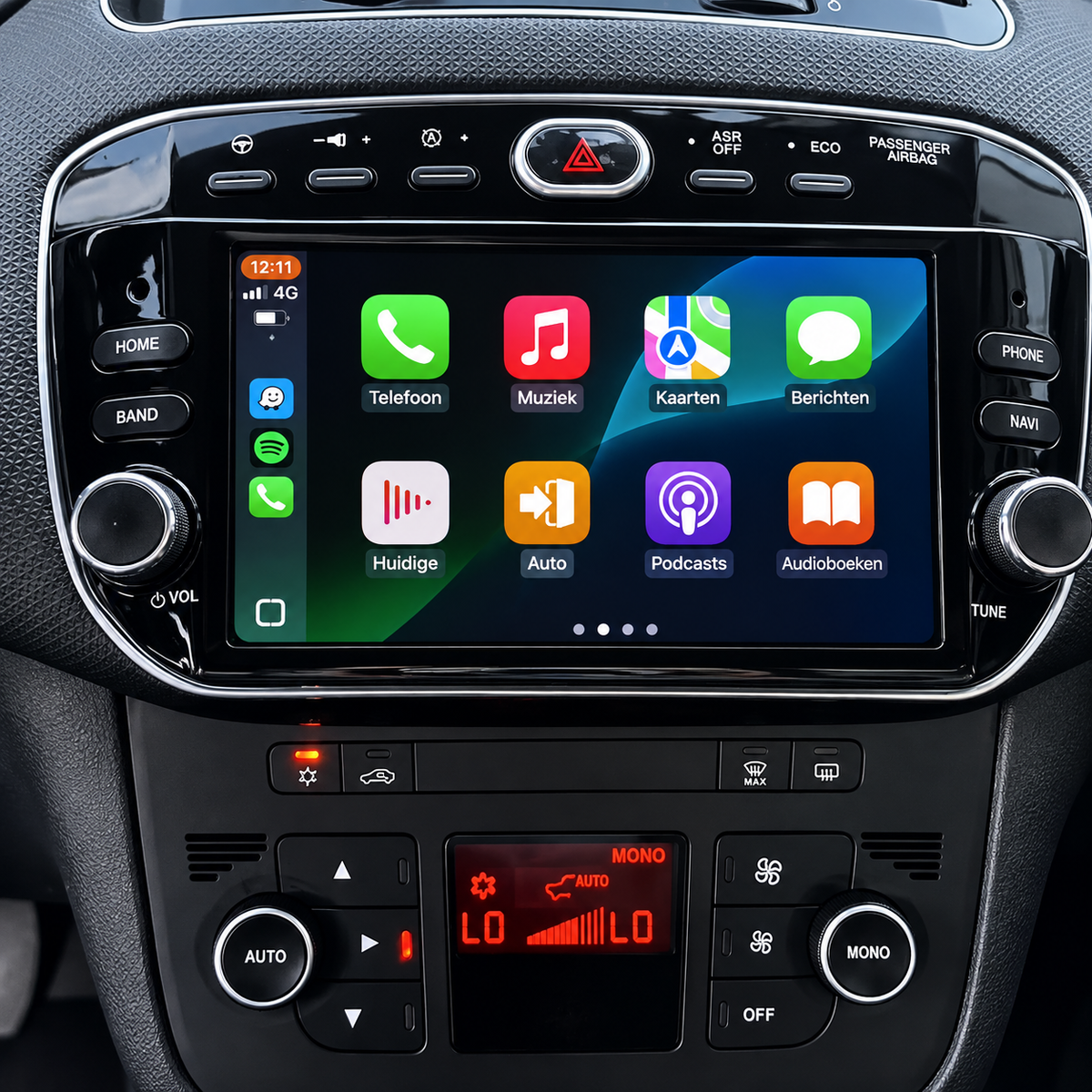 Écran CarPlay/Android Fiat Linea (2012-2015) — Écran HD tactile sans fil