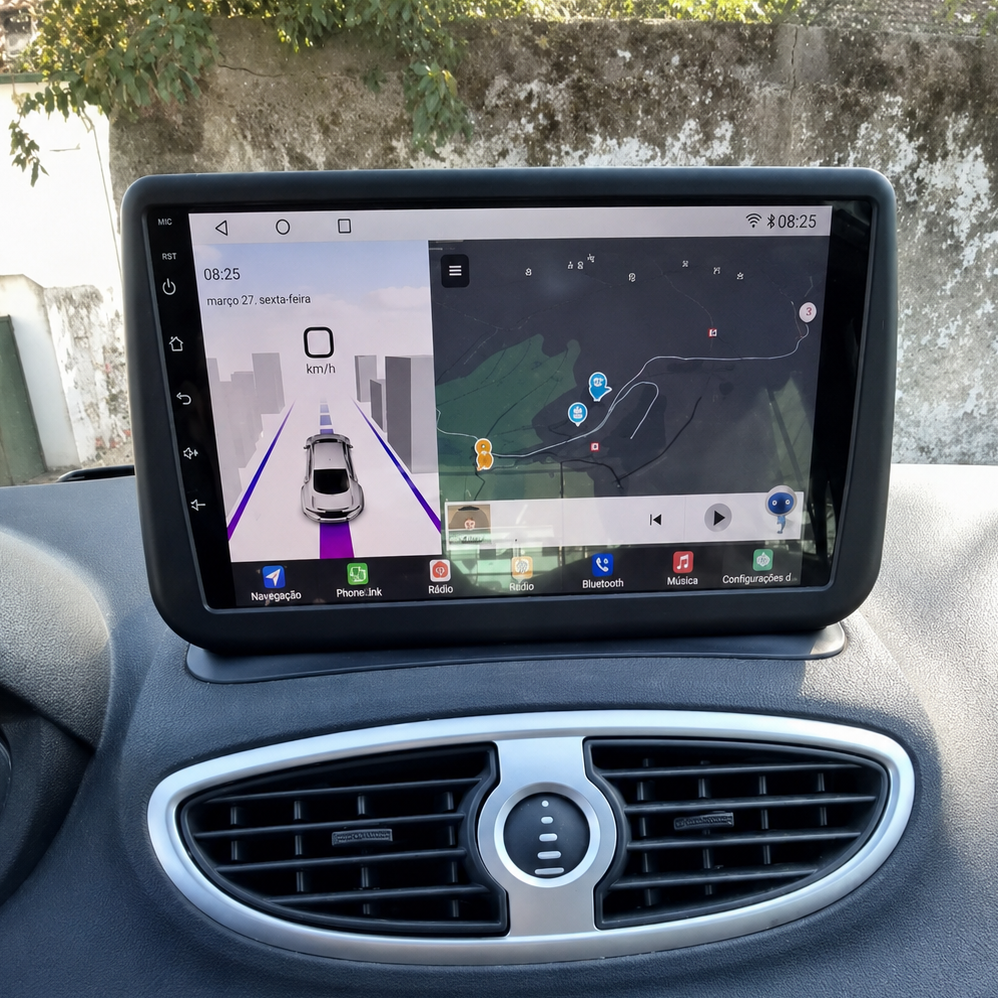 Écran CarPlay/Android Renault Clio 3 (2005-2014) — Écran HD tactile sans fil
