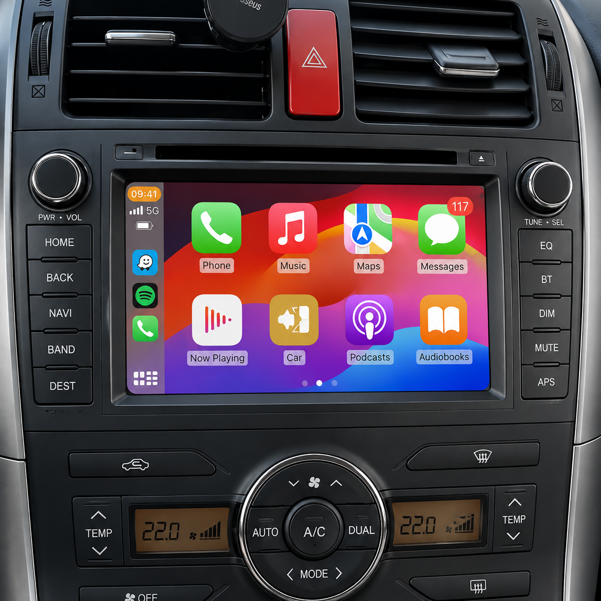Écran CarPlay Android Auto Toyota Auris E150 (2006-2012) — Spark Auto