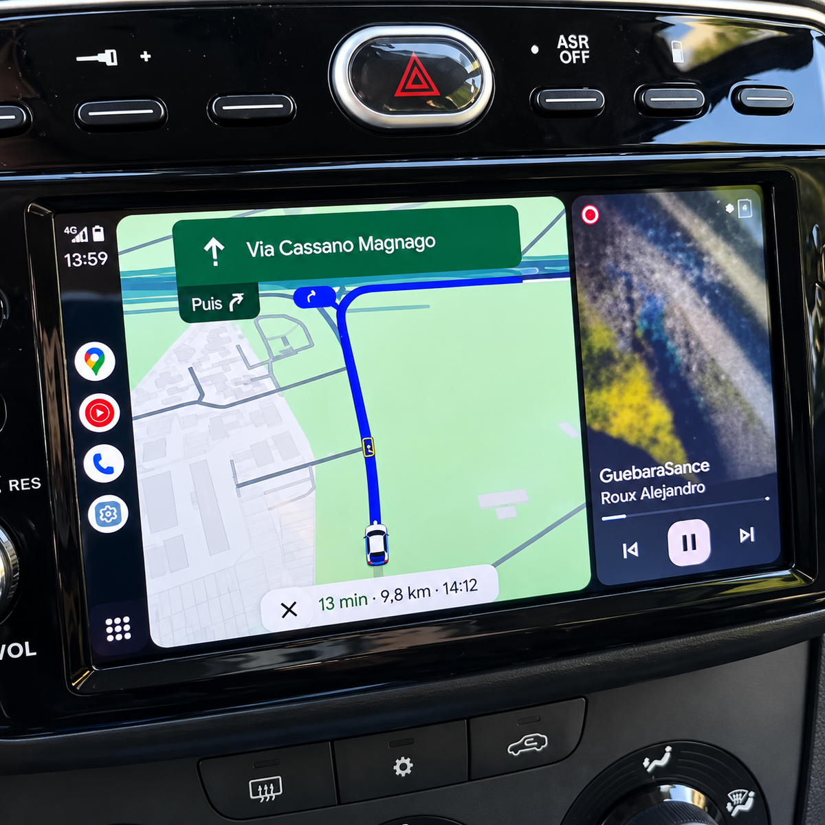 Écran CarPlay/Android Fiat Punto (2012-2015) — Écran HD tactile sans fil