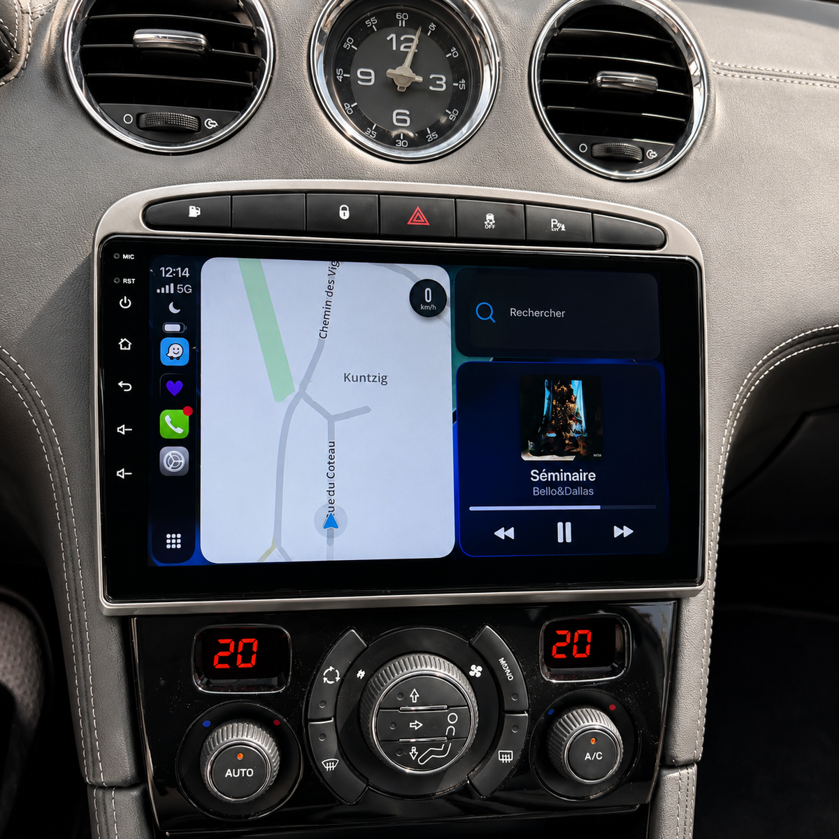 Écran CarPlay/Android Peugeot RCZ (2007-2015) — Écran HD tactile sans fil