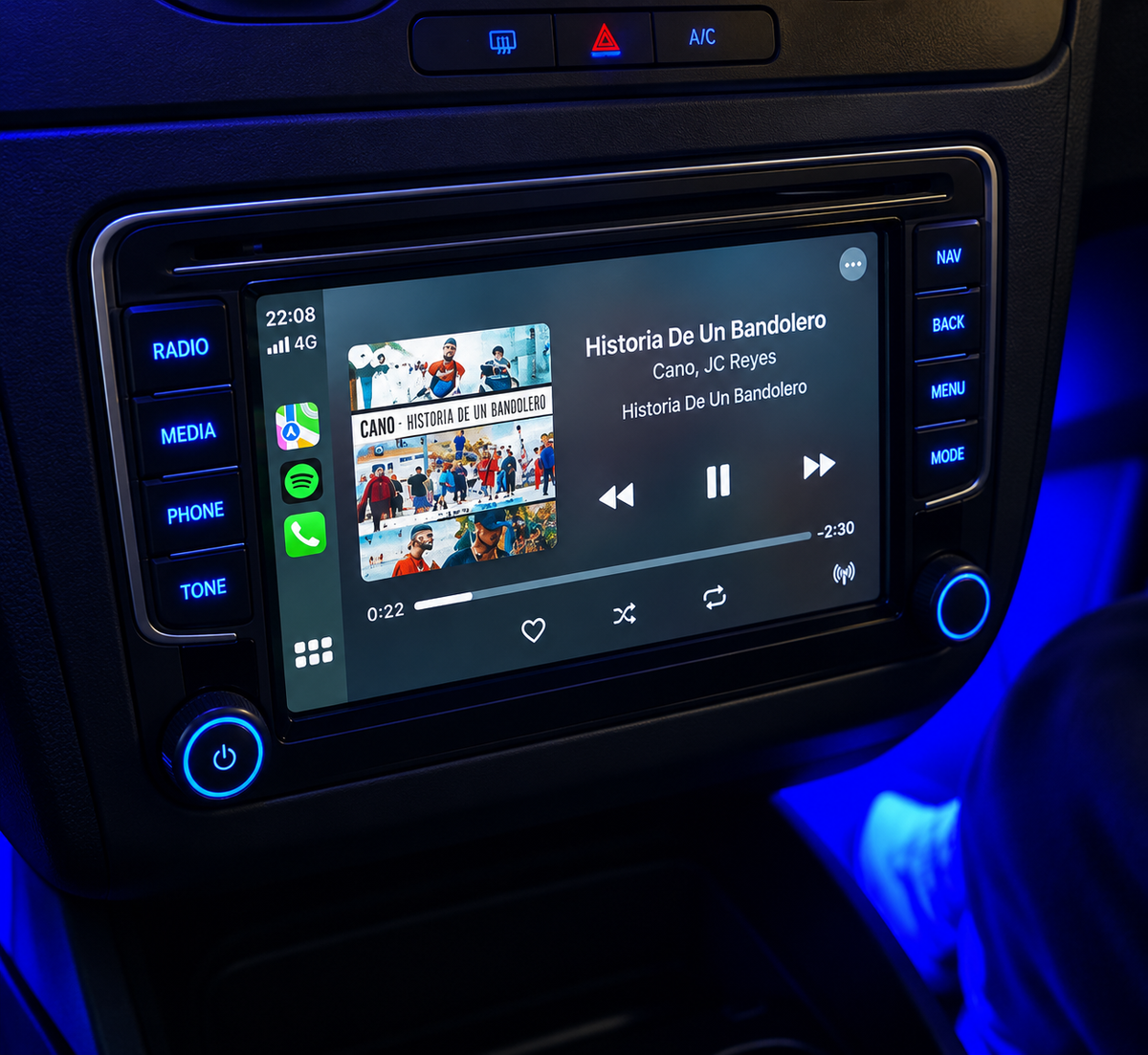 Écran CarPlay/Android Seat Leon 2 (2005-2012) — Écran HD tactile sans fil