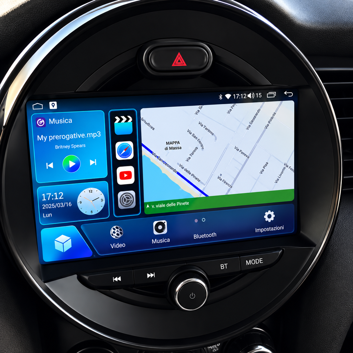 Écran CarPlay/Android Mini Cooper F55 (2015-2019) — Écran HD tactile sans fil