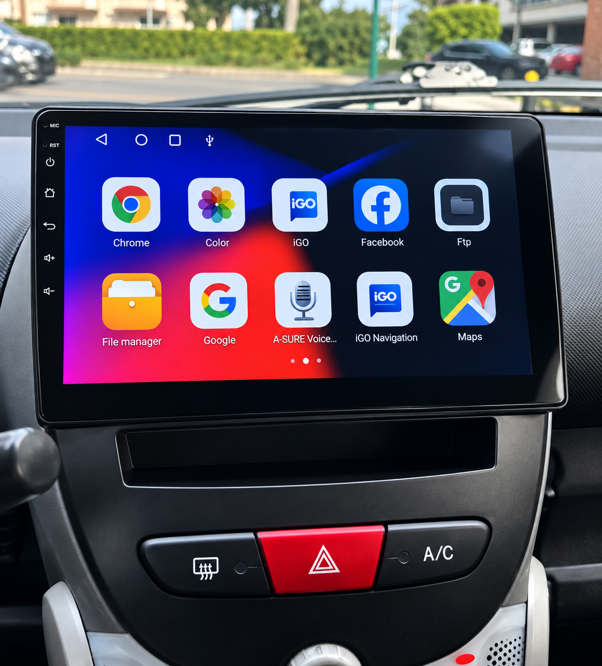 Écran CarPlay/Android Peugeot 107 (2005-2014) — Écran HD tactile sans fil