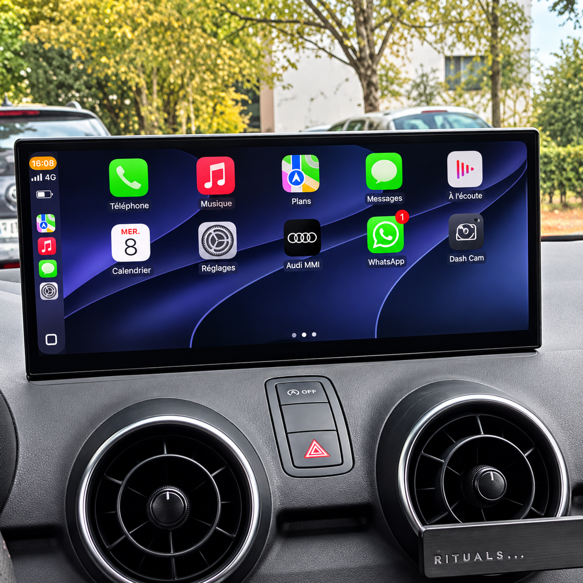Écran CarPlay/Android Audi A1 (2014-2020) — Écran HD tactile sans fil