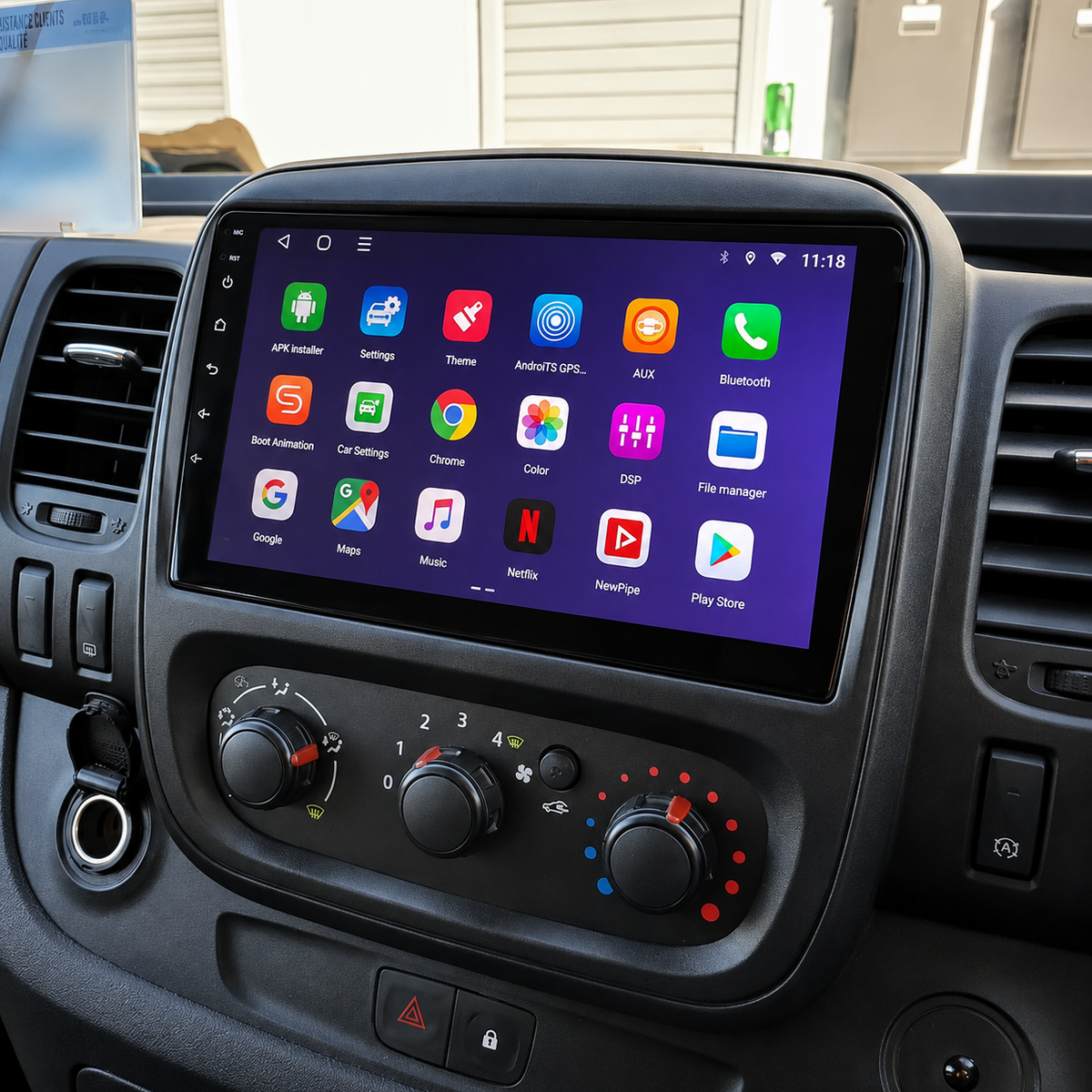 Écran CarPlay/Android Renault Trafic 3 (2014-2021) — Écran HD tactile sans fil