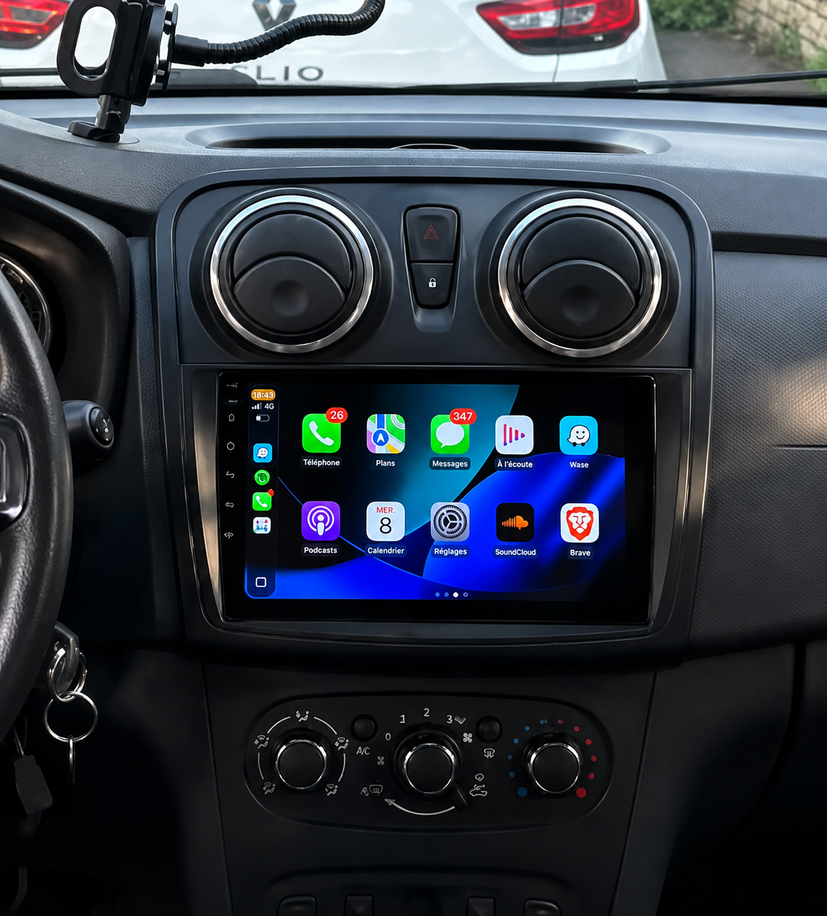Écran CarPlay Android Auto Dacia Sandero (2014-2019) — Spark Auto