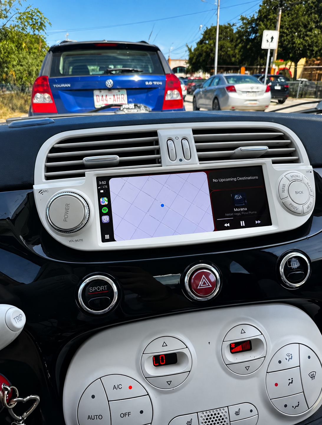 Écran CarPlay/Android Fiat Abarth 500 (2007-2015) — Écran HD tactile sans fil
