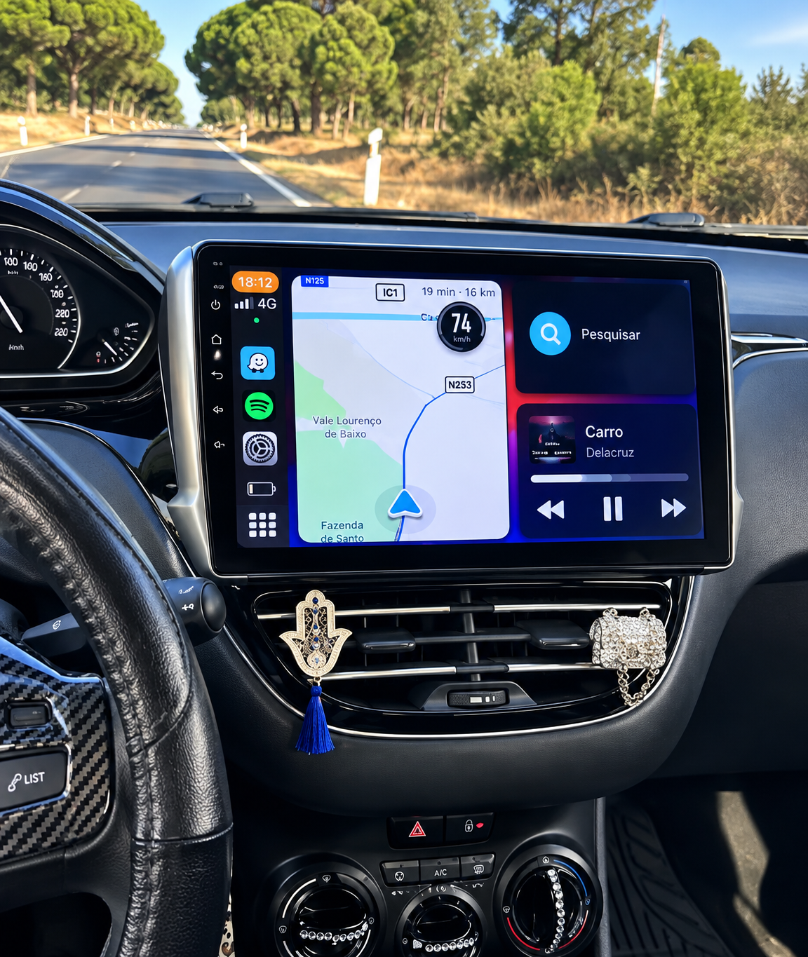 Écran CarPlay/Android Peugeot 208 (2012-2018) — Écran HD tactile sans fil