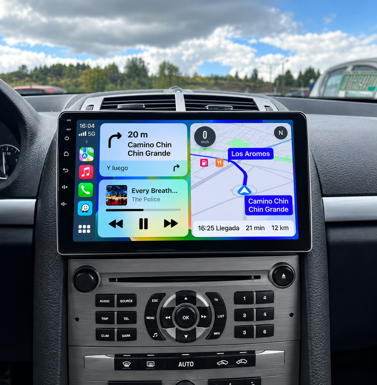 Écran CarPlay/Android Peugeot 407 (2004-2011) — Écran HD tactile sans fil