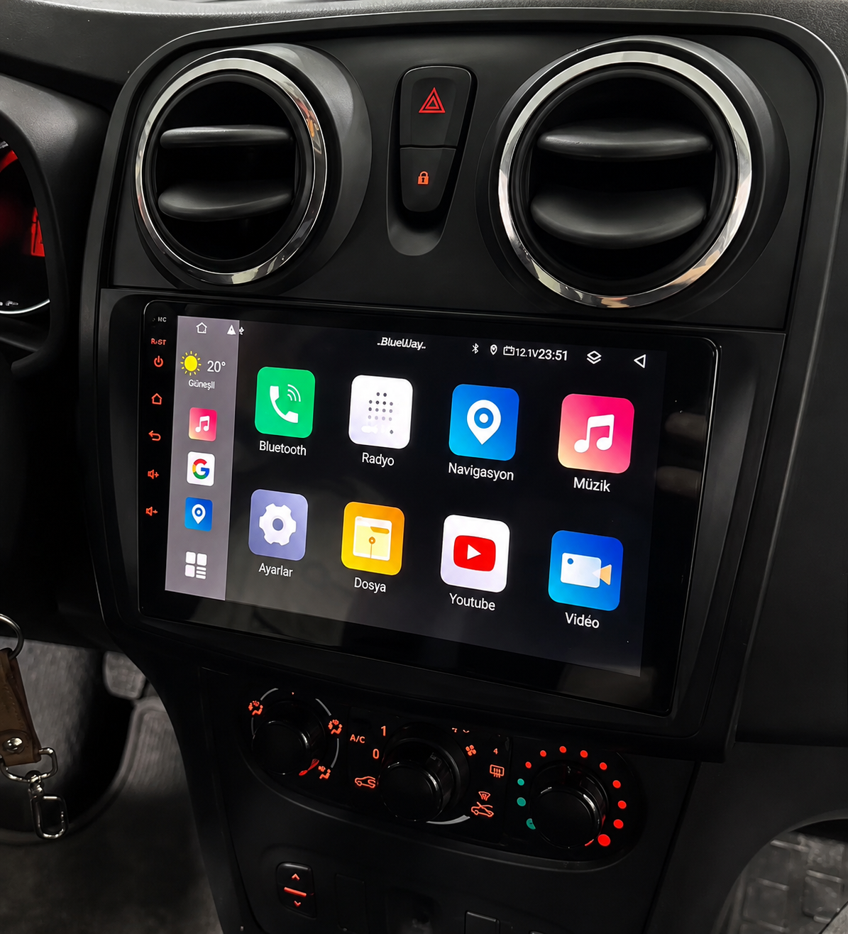 Écran CarPlay/Android Dacia Logan 2 (2012-2019) — Écran HD tactile sans fil