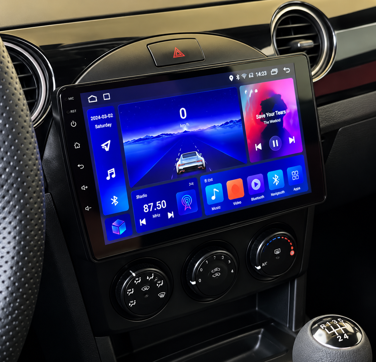 Écran CarPlay/Android Mazda MX-5 (2005-2015) — Écran HD tactile sans fil