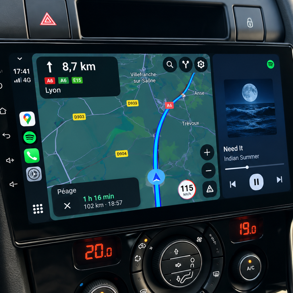 Écran CarPlay/Android Peugeot 5008 (2009-2016) — Écran HD tactile sans fil