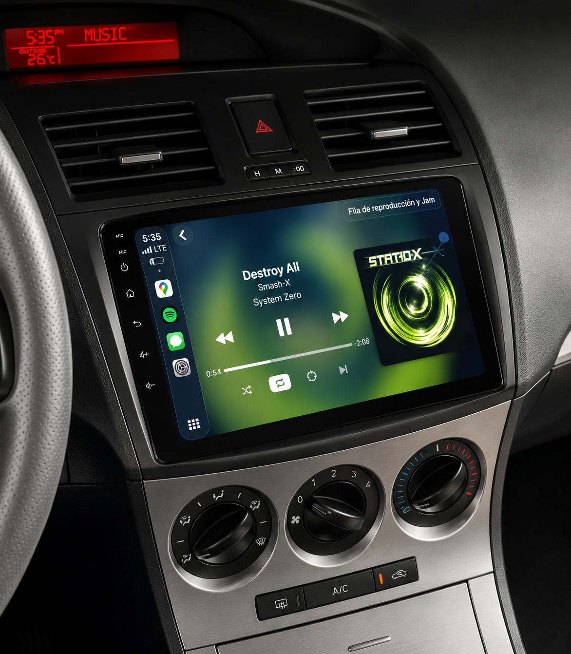 Écran CarPlay/Android Mazda 3 (2009-2013) — Écran HD tactile sans fil