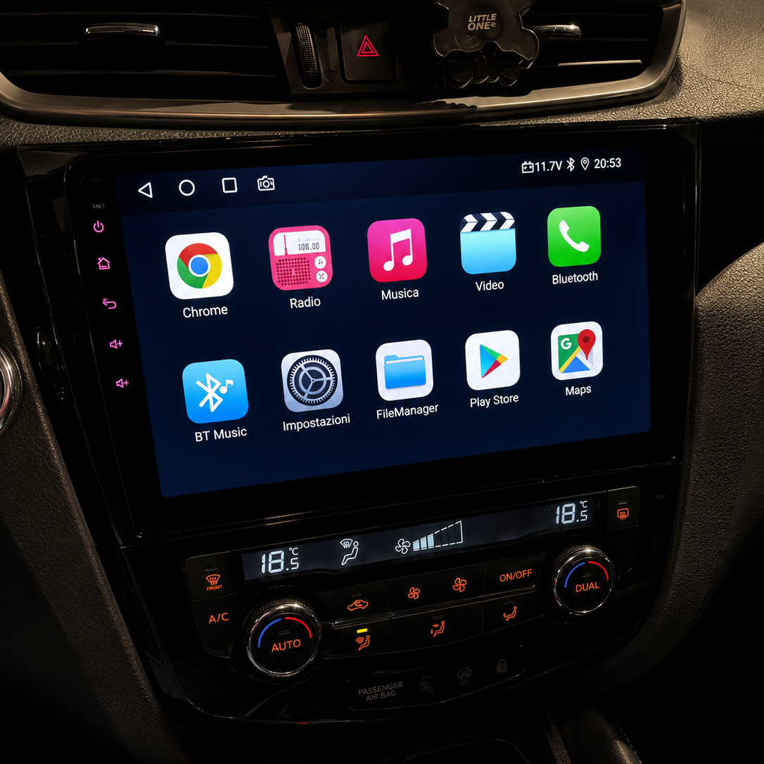 Écran CarPlay/Android Nissan Qashqai 2 J11 (2013-2017) — Écran HD tactile sans fil