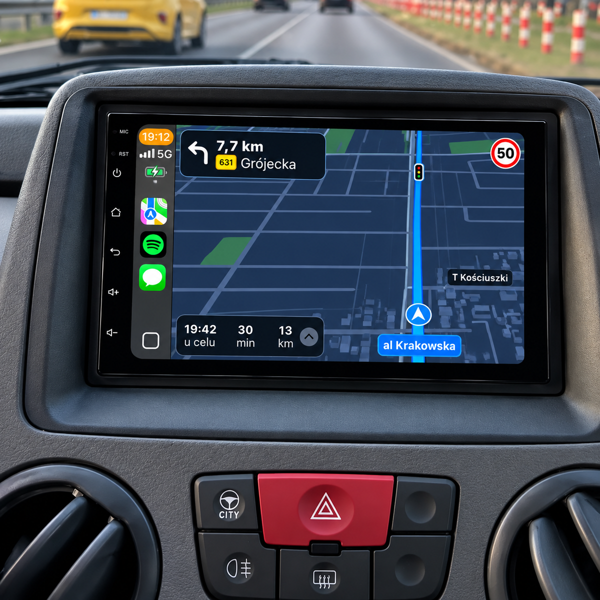Écran CarPlay/Android Fiat Panda (2003-2012) — Écran HD tactile sans fil