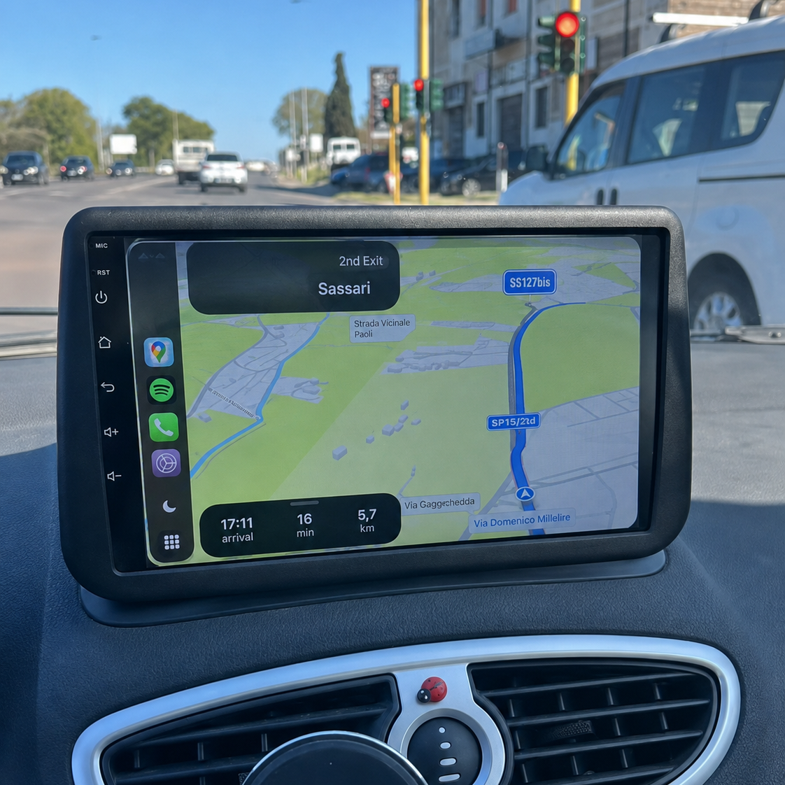 Écran CarPlay/Android Renault Clio 3 (2005-2014) — Écran HD tactile sans fil