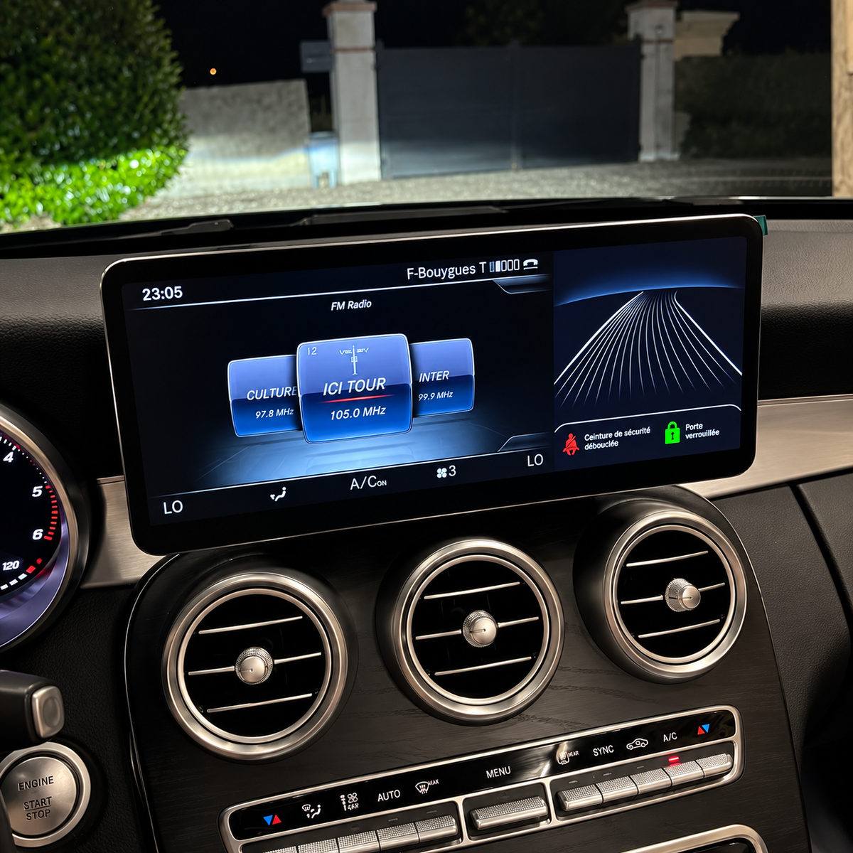 Écran CarPlay/Android Mercedes Classe GLC  (2015-2018) — Écran HD tactile sans fil