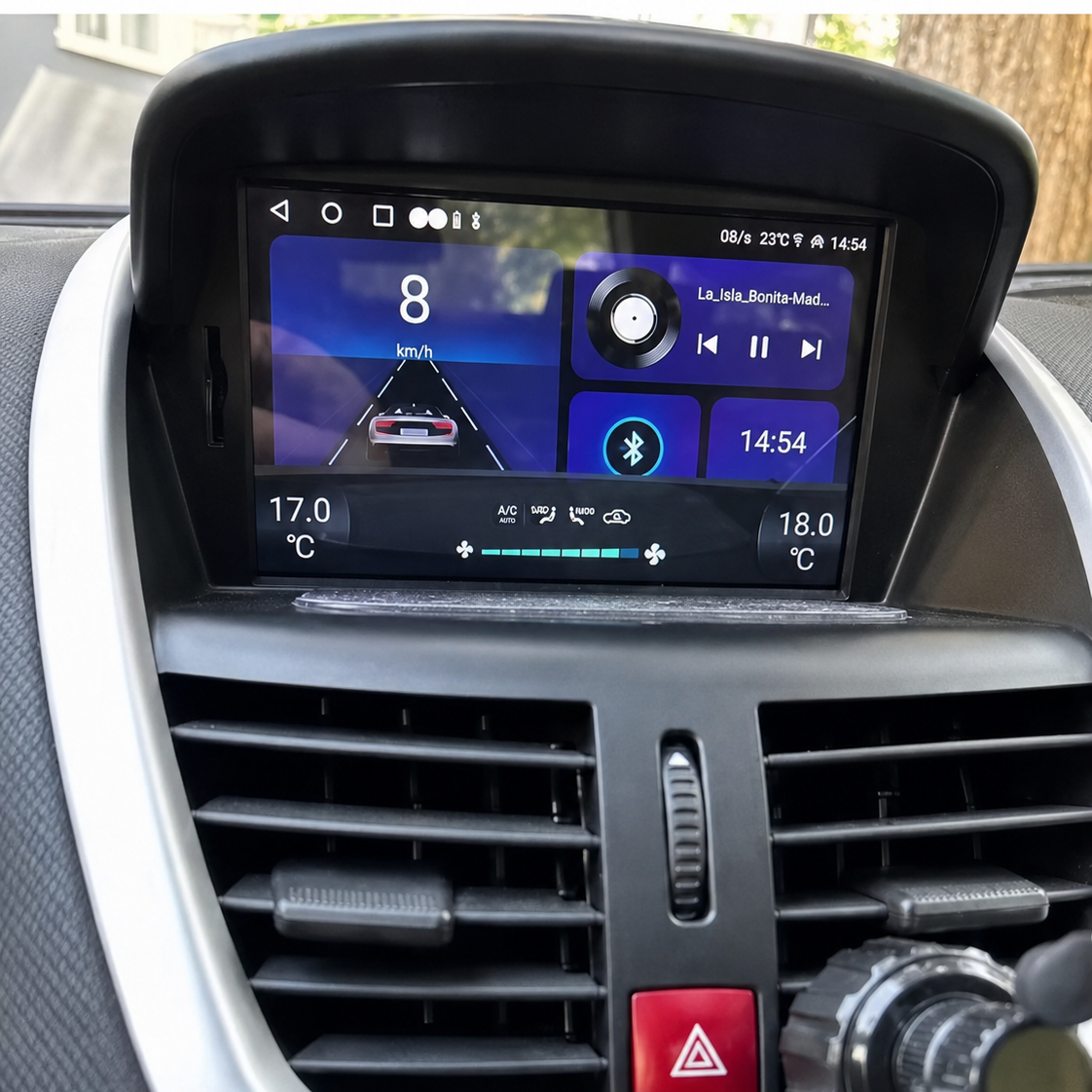 Écran CarPlay/Android Peugeot 206+ (2009-2012) — Écran HD tactile sans fil