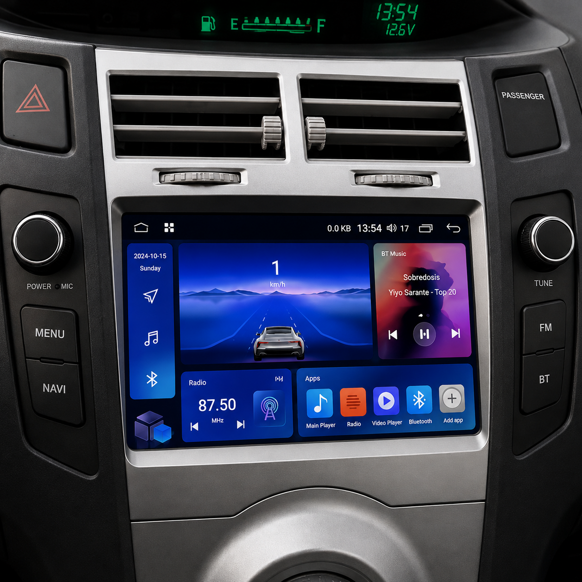 Pantalla CarPlay/Android Toyota Yaris (2005-2012) — Pantalla táctil HD inalámbrica
