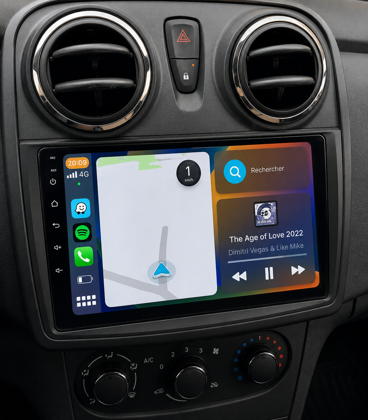 Écran CarPlay/Android Dacia Sandero (2014-2019) — Écran HD tactile sans fil