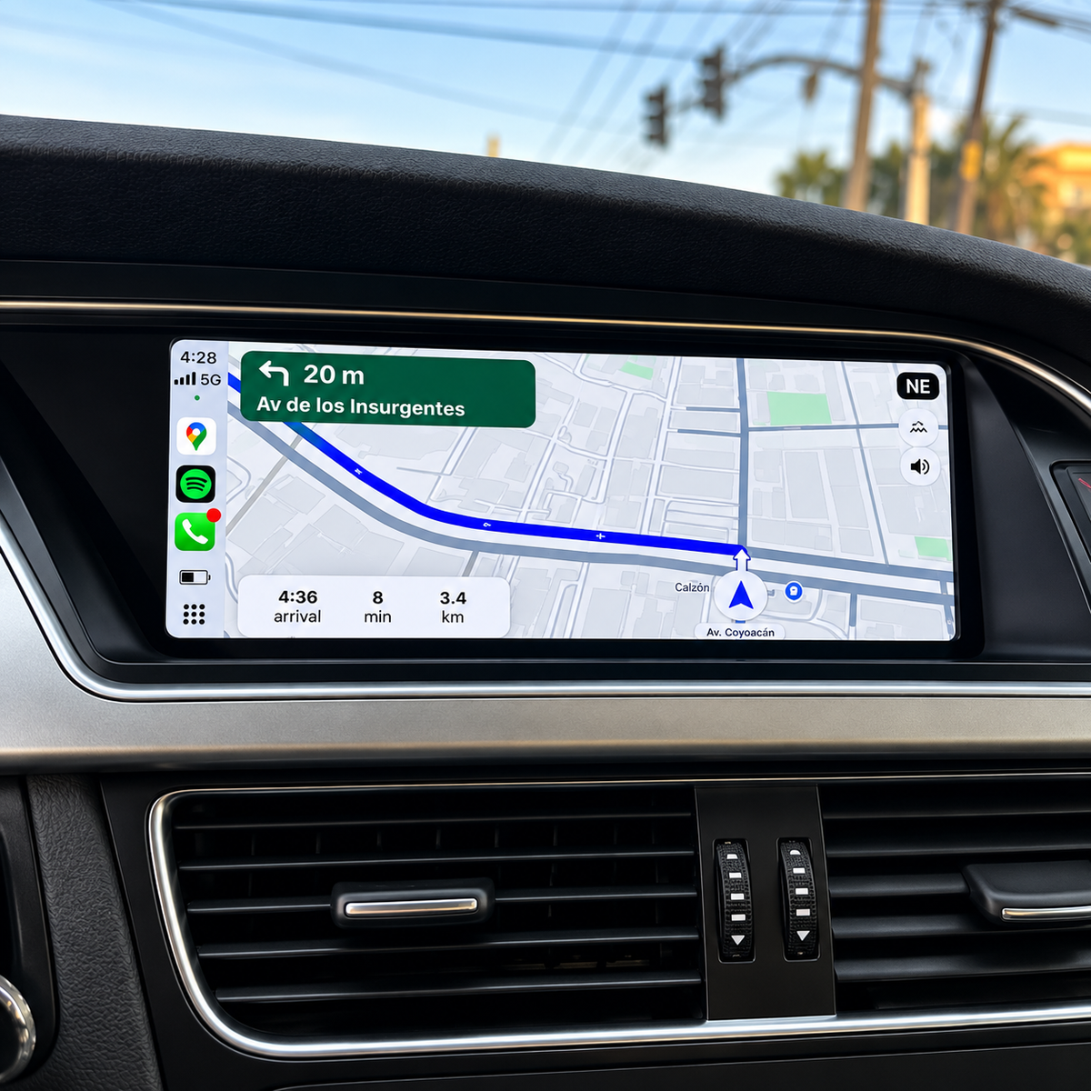 Écran CarPlay/Android Audi A5 (2008-2016) — Écran HD tactile sans fil