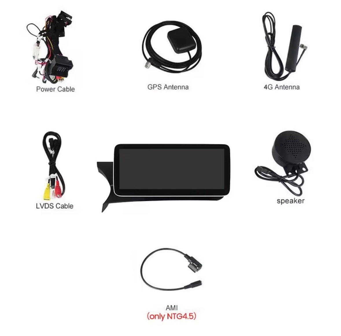Écran CarPlay/Android Mercedes Classe A W176 (2013-2018) — Écran HD tactile sans fil