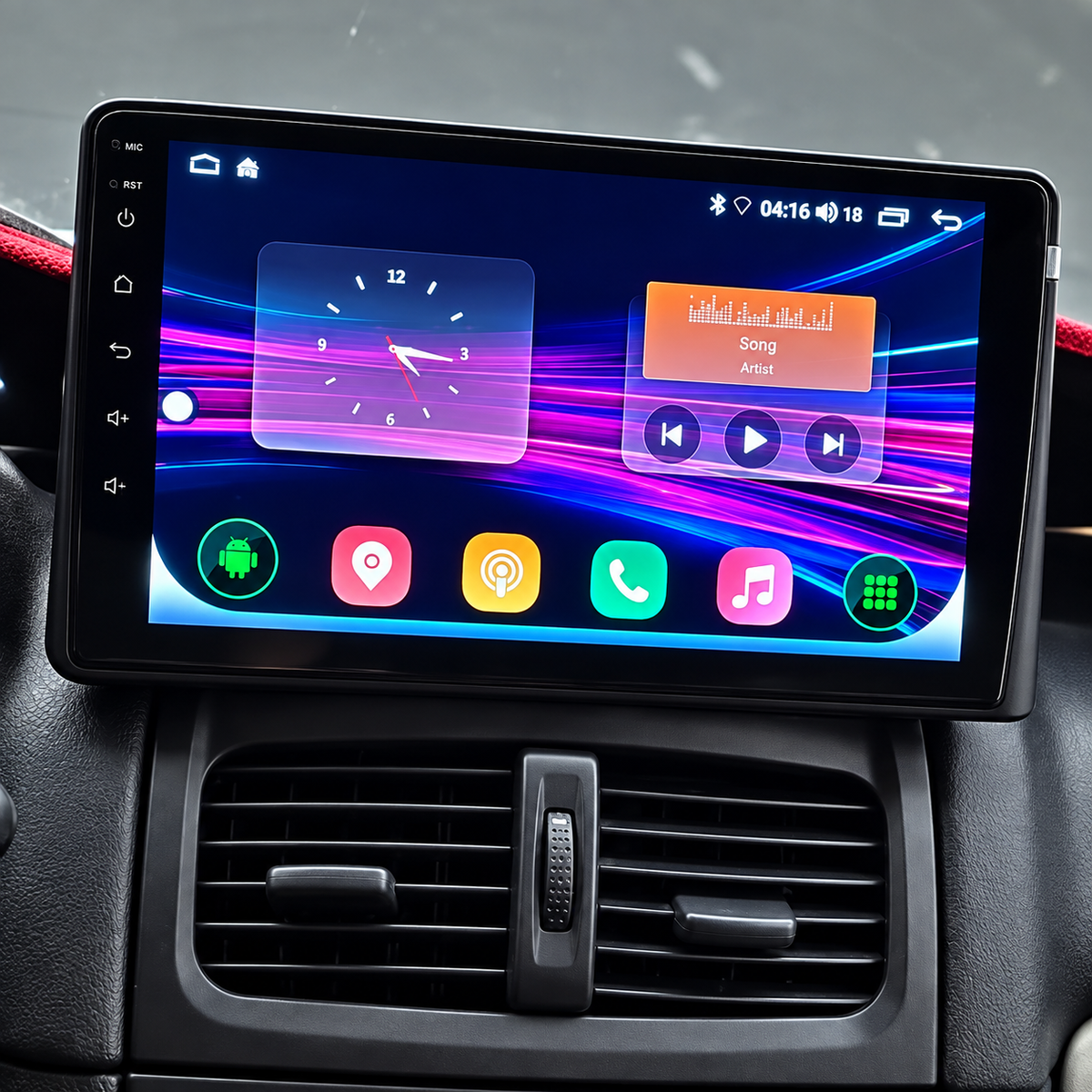 Écran CarPlay/Android Renault Clio 2 (2000-2012) — Écran HD tactile sans fil
