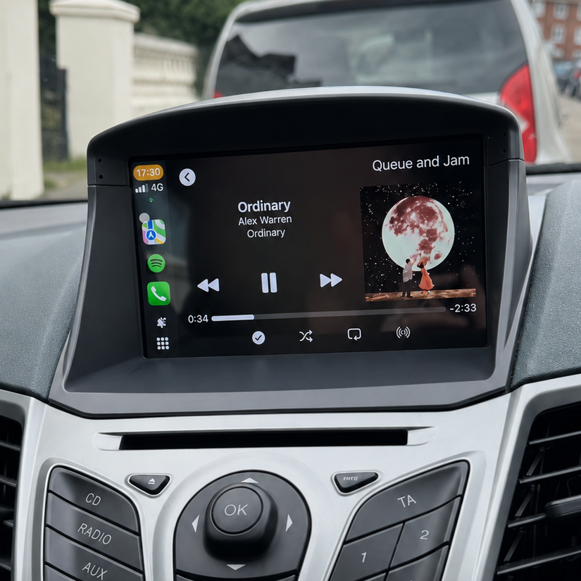 Pantalla CarPlay/Android Ford Fiesta MK6/MK7 (2009-2017) — Pantalla táctil HD inalámbrica