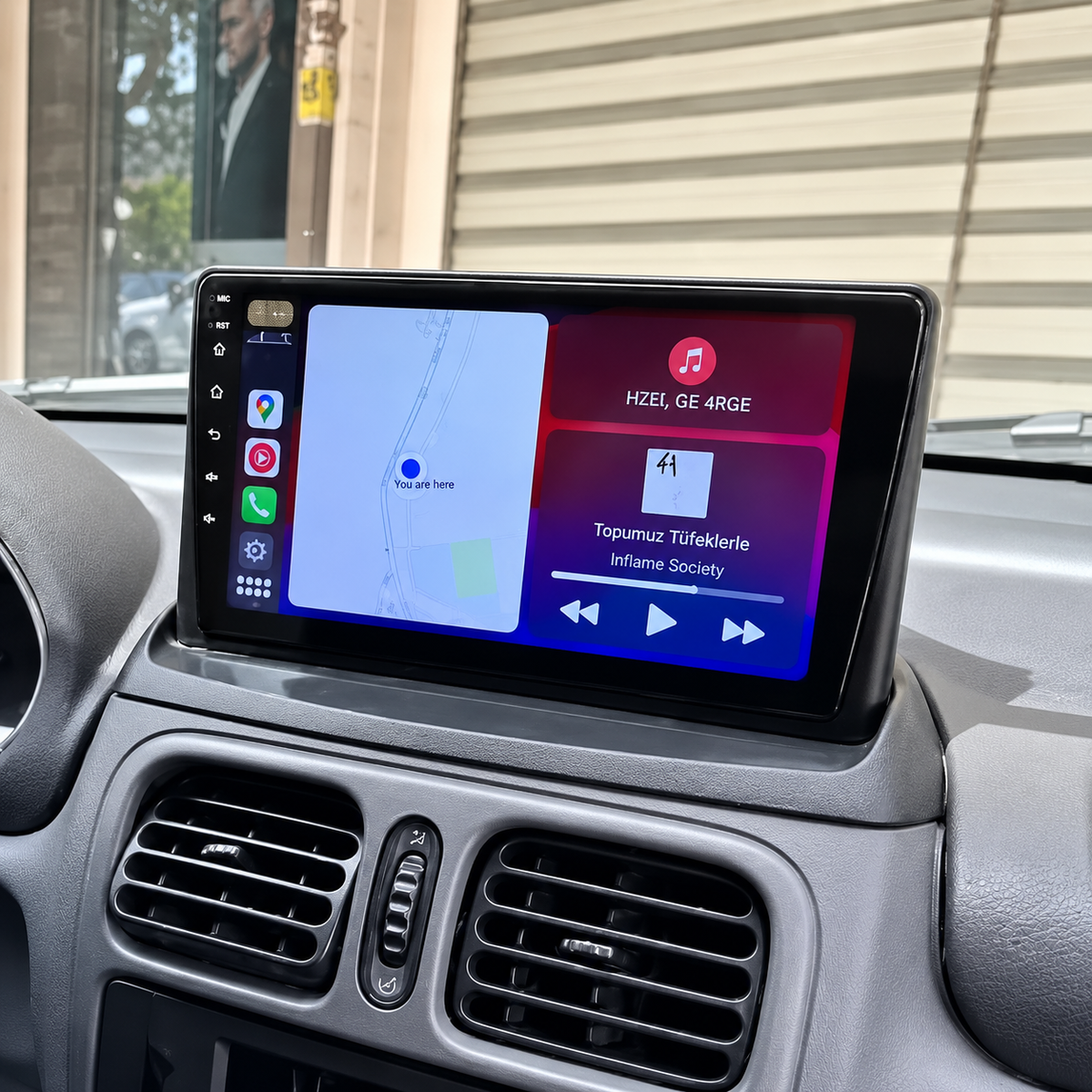 Écran CarPlay/Android Renault Clio 2 (2000-2012) — Écran HD tactile sans fil