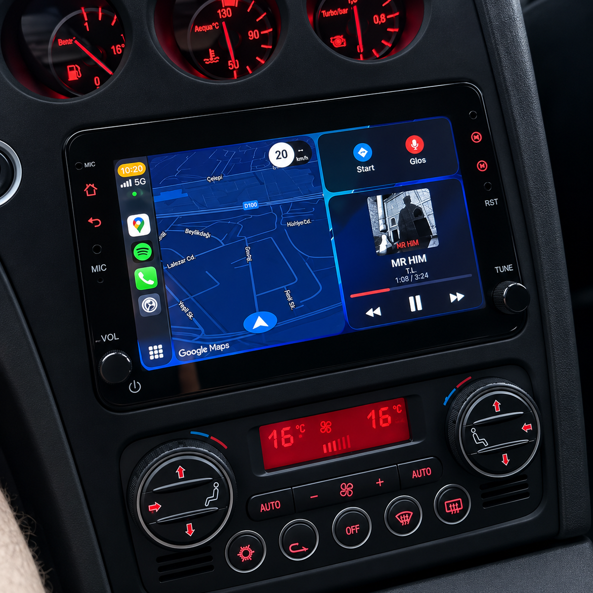 Écran CarPlay/Android Alfa Romeo 159 (2006-2010) — Écran HD tactile sans fil