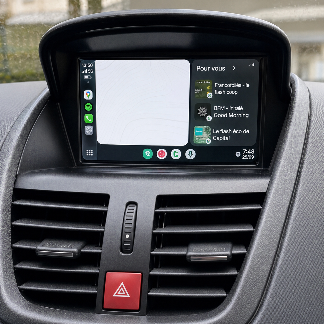 Écran CarPlay/Android Peugeot 206+ (2009-2012) — Écran HD tactile sans fil