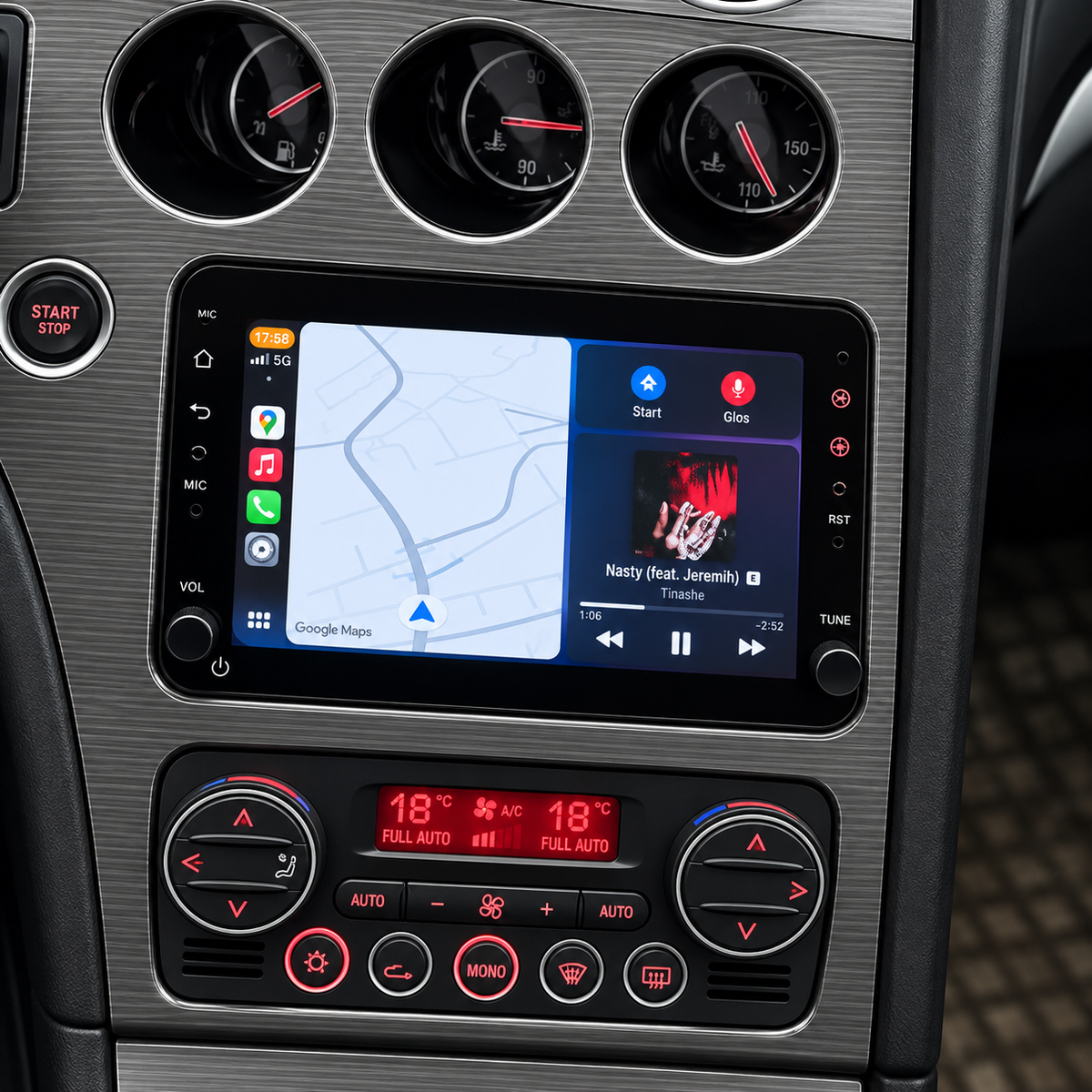 Écran CarPlay/Android Alfa Romeo 159 (2006-2010) — Écran HD tactile sans fil