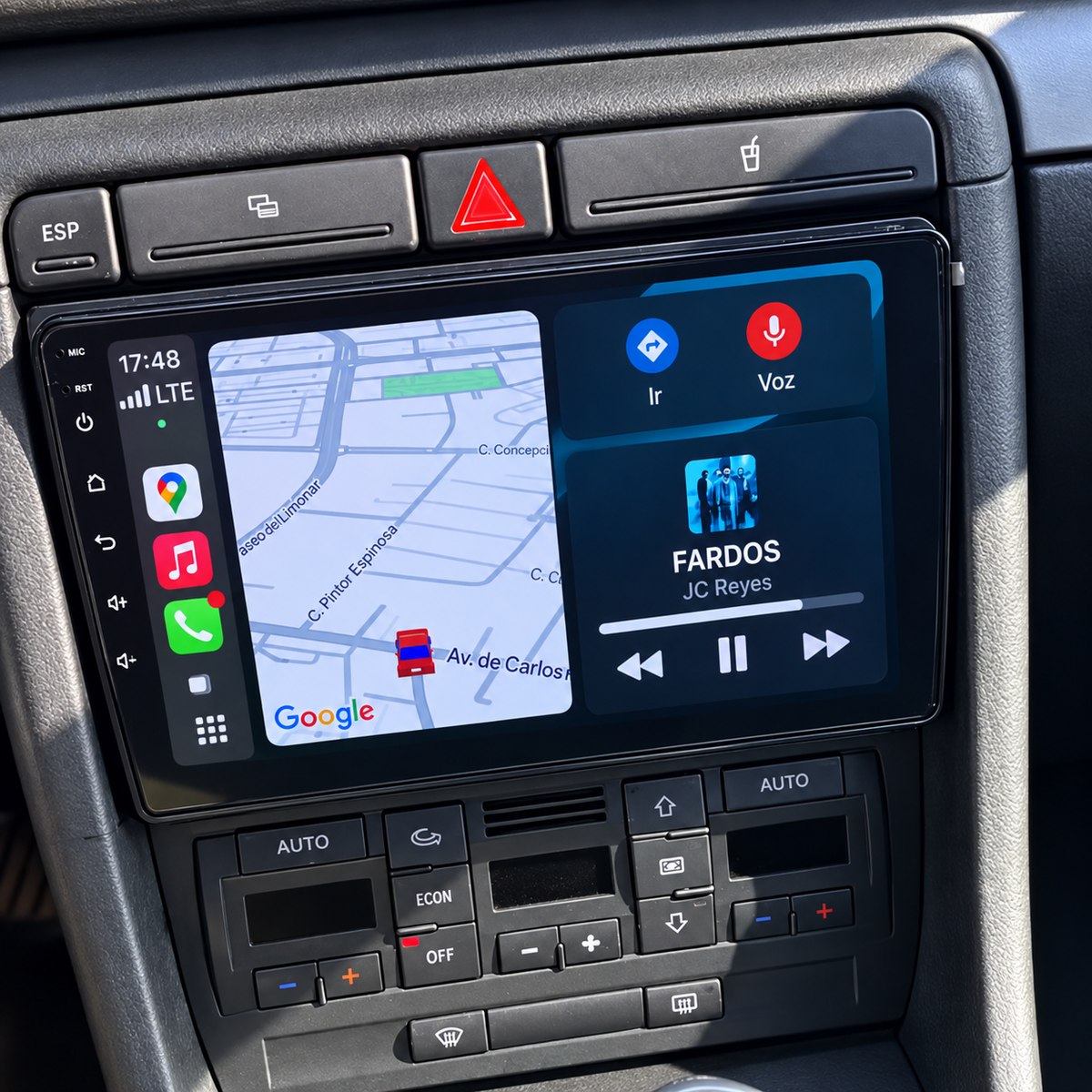 Écran CarPlay/Android Audi A4 (2000-2009) — Écran HD tactile sans fil