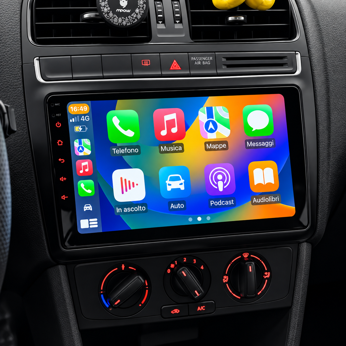 Écran CarPlay/Android Volkswagen Polo 5 (2008-2020) — Écran HD tactile sans fil