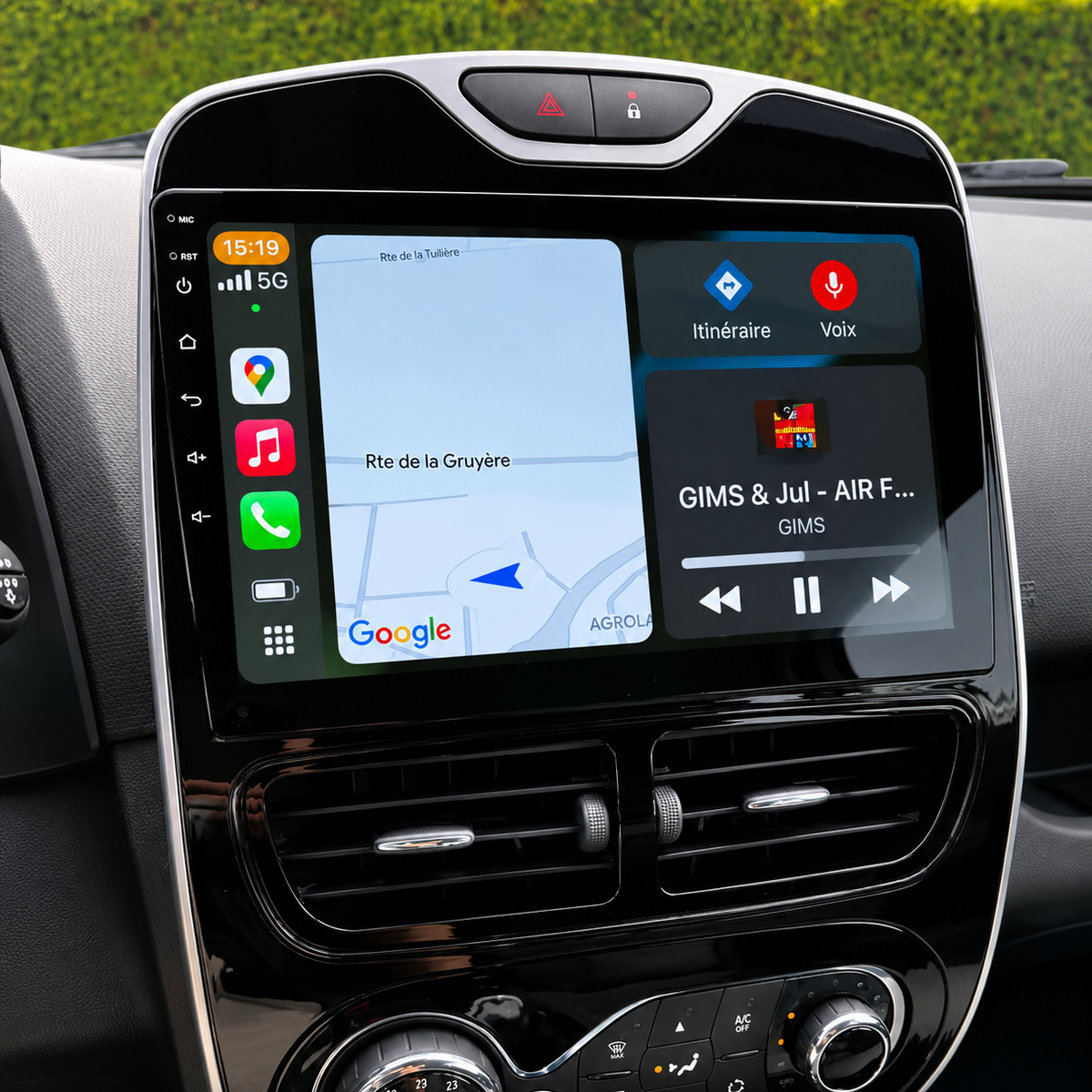 Écran CarPlay/Android Renault Clio 4 (2012-2019) — Écran HD tactile sans fil
