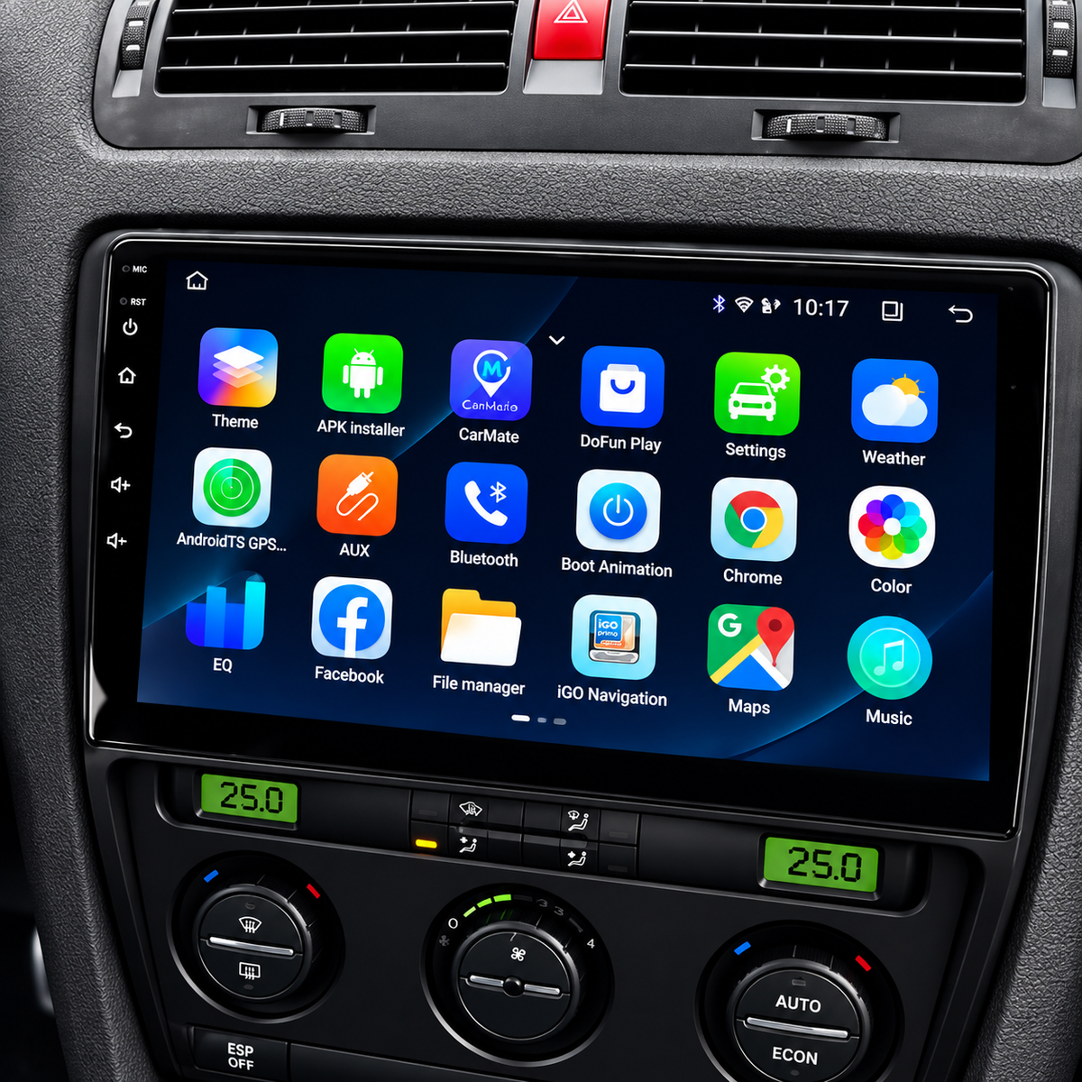 Écran CarPlay/Android Skoda Octavia 2 (2004-2013) — Écran HD tactile sans fil