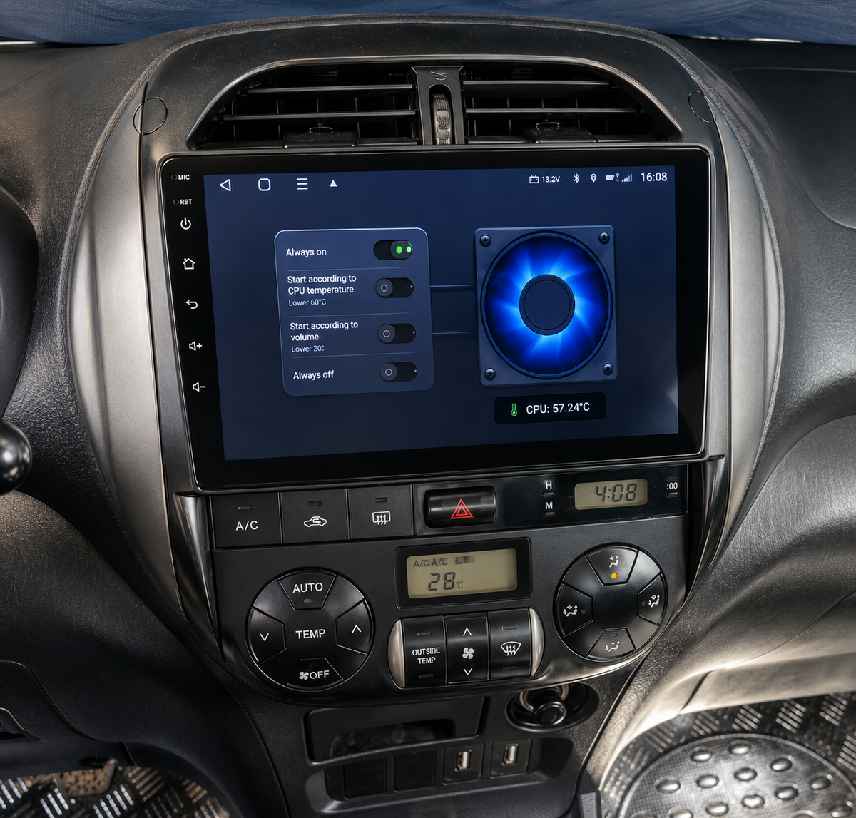 Écran CarPlay/Android Toyota Rav4 (2003-2005) — Écran HD tactile sans fil