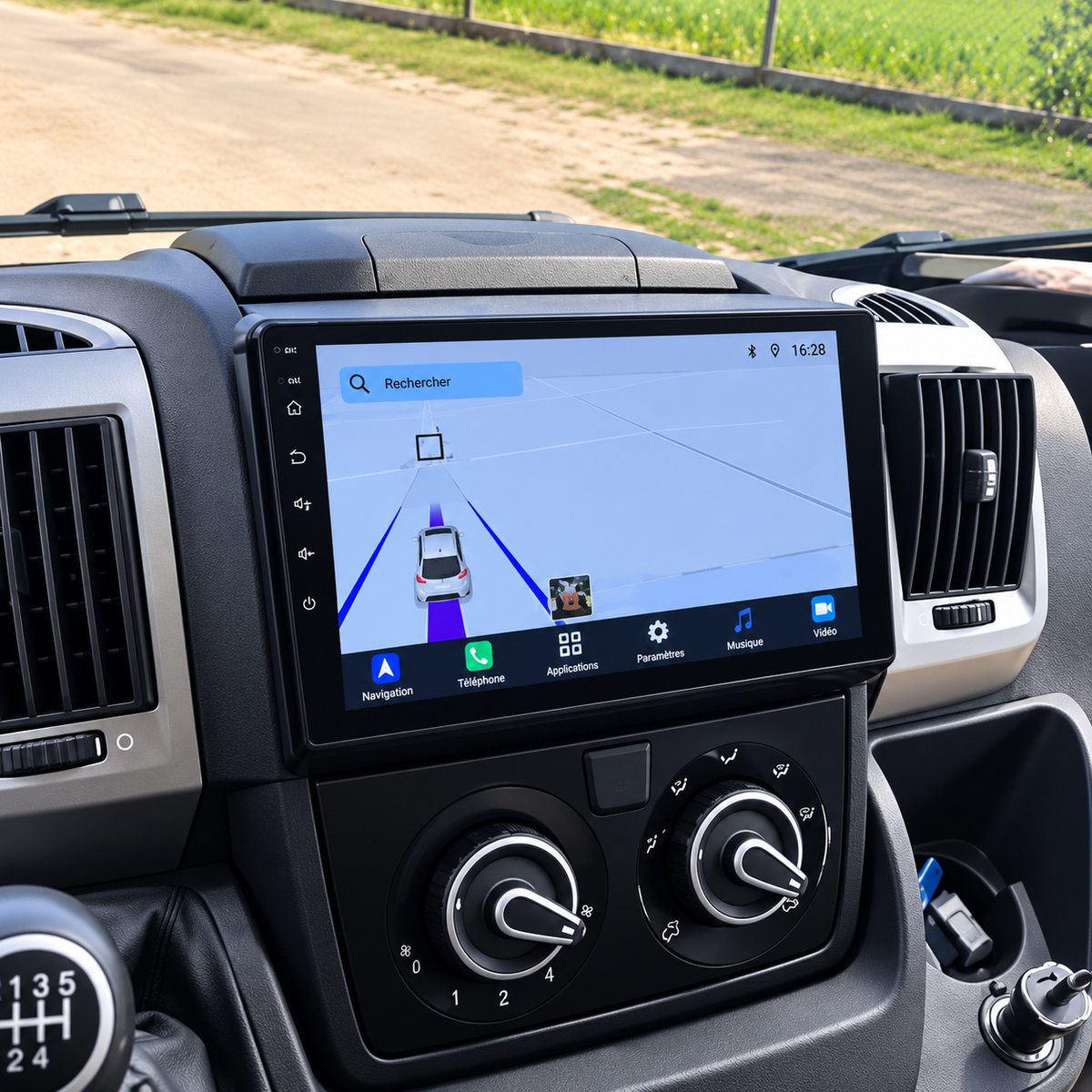 Écran CarPlay/Android Peugeot Boxer (2006-2014) — Écran HD tactile sans fil