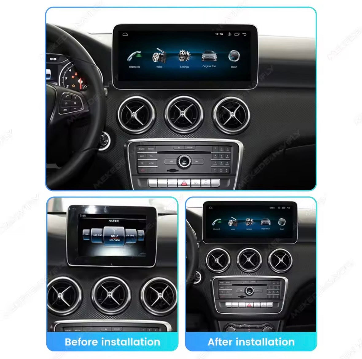 Écran CarPlay/Android Mercedes Classe GLA X156 (2014-2015) — Écran HD tactile sans fil
