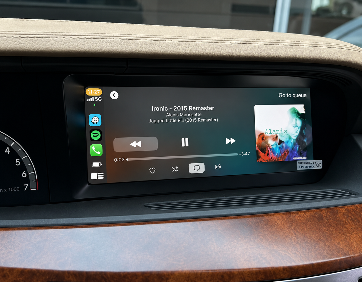 Écran CarPlay/Android Mercedes Classe S W221 (2006-2009) — Écran HD tactile sans fil